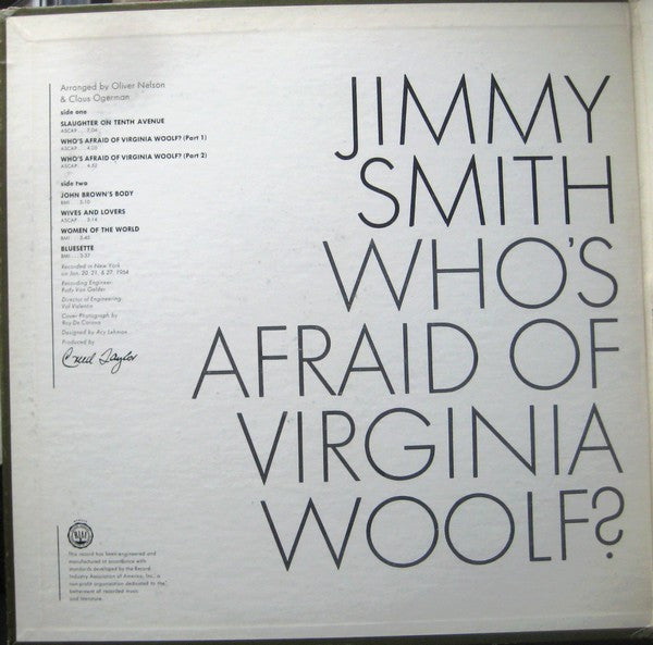 Jimmy Smith - Who's Afraid Of Virginia Woolf? (Vinyl) Image