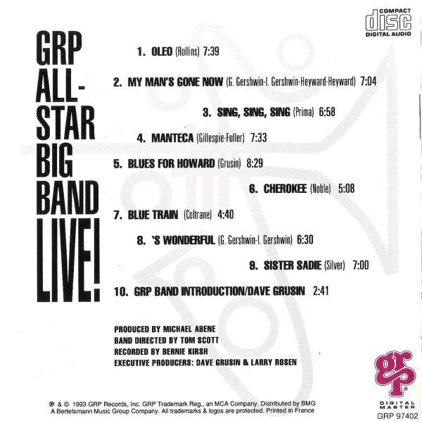 Dave Grusin Presents GRP All-Star Big Band - Live! (CD) Image