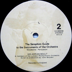 Sir Adrian Boult - The Seraphim Guide To The Instruments Of The Orchestra (Vinyl) Image