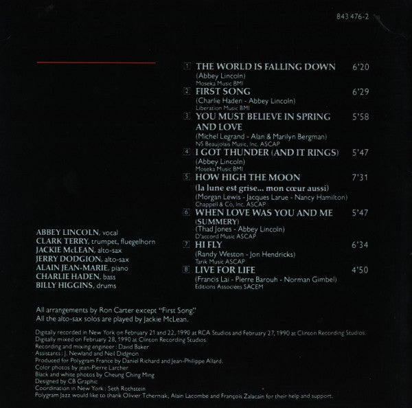 Abbey Lincoln - The World Is Falling Down (CD) Image