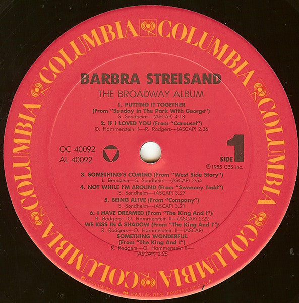 Barbra Streisand - The Broadway Album (Vinyl)