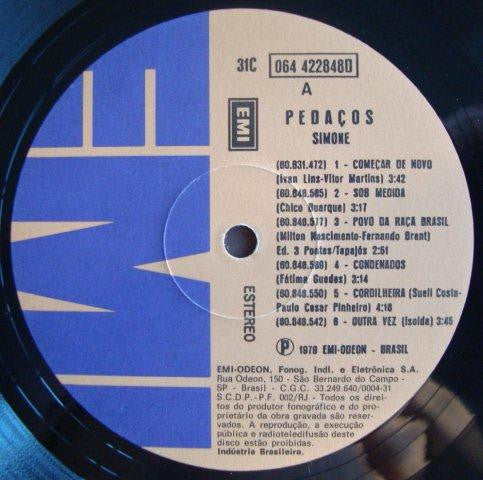 Simone (3) - Pedaços (Vinyl)