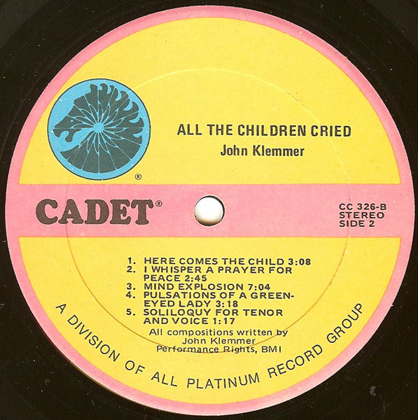 John Klemmer - All The Children Cried (Vinyl)