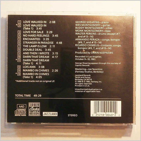 George Shearing And Montgomery Brothers, The - George Shearing And The Montgomery Brothers (CD) Image