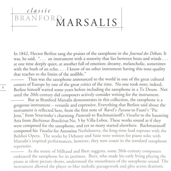 Branford Marsalis - Classic (CD) Image