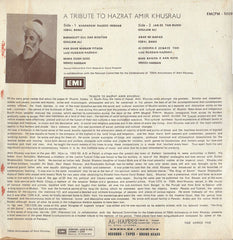 Various - A Tribute To Hazrat Amir Khusrau (Vinyl) Image