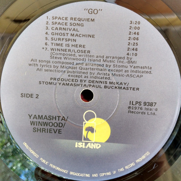 Stomu Yamash'ta / Steve Winwood / Michael Shrieve - Go (Vinyl) Image