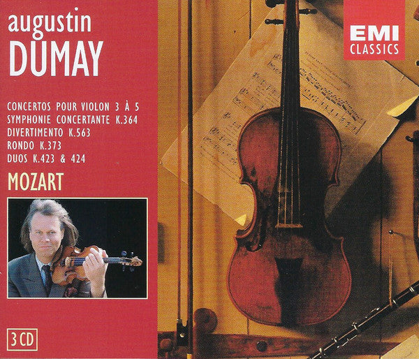 Augustin Dumay, Wolfgang Amadeus Mozart - Concertos Pour Violon 3 À 5; Sinfonie Concertante K.364Divertimento K.563; Rondo K.373; Duos K.423 & 424 (CD) (3)