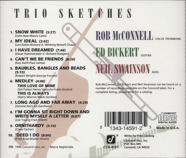 Rob McConnell, Ed Bickert, Neil Swainson - Trio Sketches (CD) Image