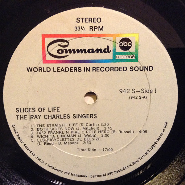 Ray Charles Singers, The - Slices Of Life (Vinyl)