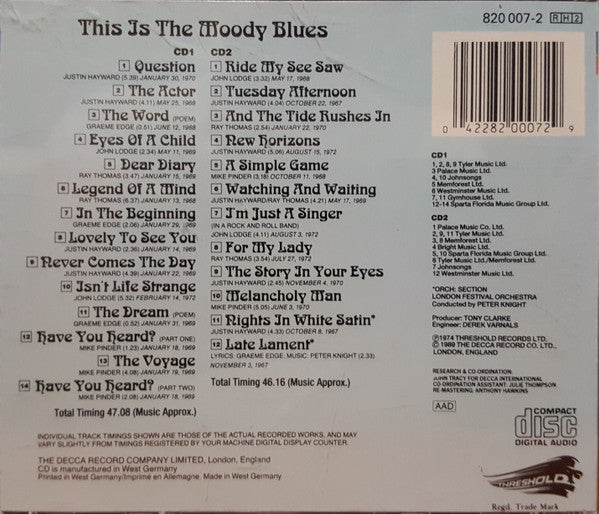 Moody Blues, The - This Is The Moody Blues (CD) (2 CD) Image