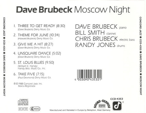 Dave Brubeck - Moscow Night (CD) Image