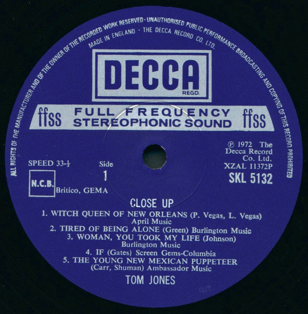 Tom Jones - Close Up (Vinyl) Image
