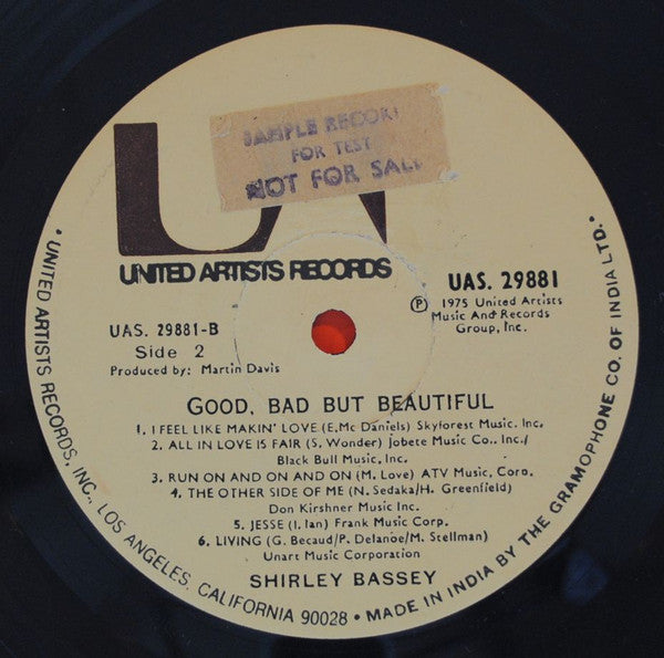 Shirley Bassey - Good, Bad But Beautiful (Vinyl)