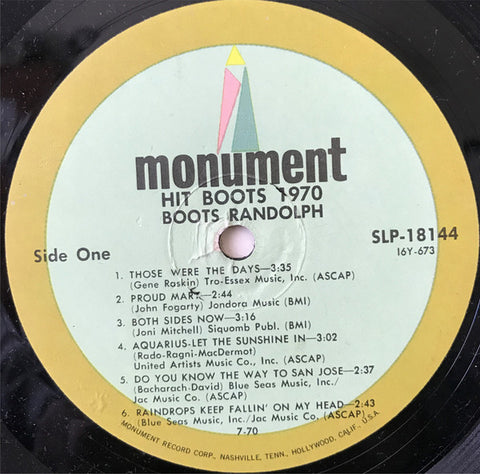 Boots Randolph - Hit Boots (Vinyl) Image
