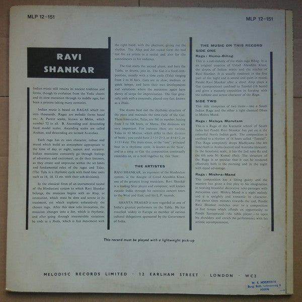 Ravi Shankar - The Exciting Music Of Ravi Shankar (Vinyl) Image