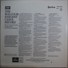 Royal Choral Society, The Conducted By Sir Malcolm Sargent - The Malcolm Sargent Carol Record (Vinyl) Image