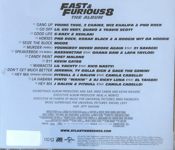Various - Fast & Furious 8 - The Album (CD) Image