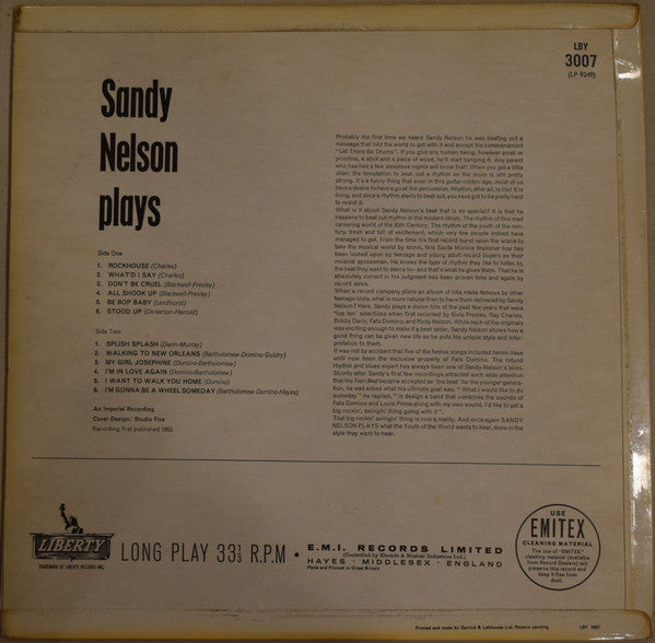 Sandy Nelson - Sandy Nelson Plays (Vinyl) Image