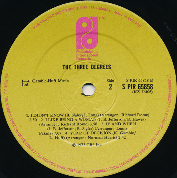 Three Degrees, The - The Three Degrees (Vinyl) Image