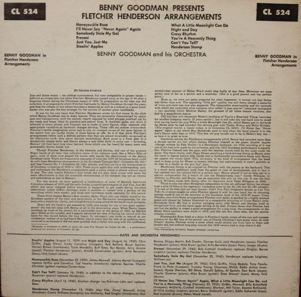 Benny Goodman - Fletcher Henderson Arrangements (Vinyl) Image