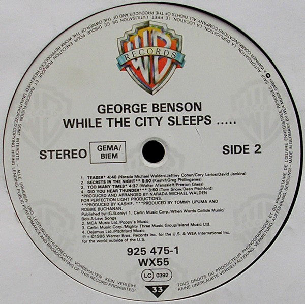George Benson - While The City Sleeps... (Vinyl) Image