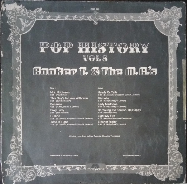 Booker T & The MG's - Pop History Vol. 8 (Vinyl) Image