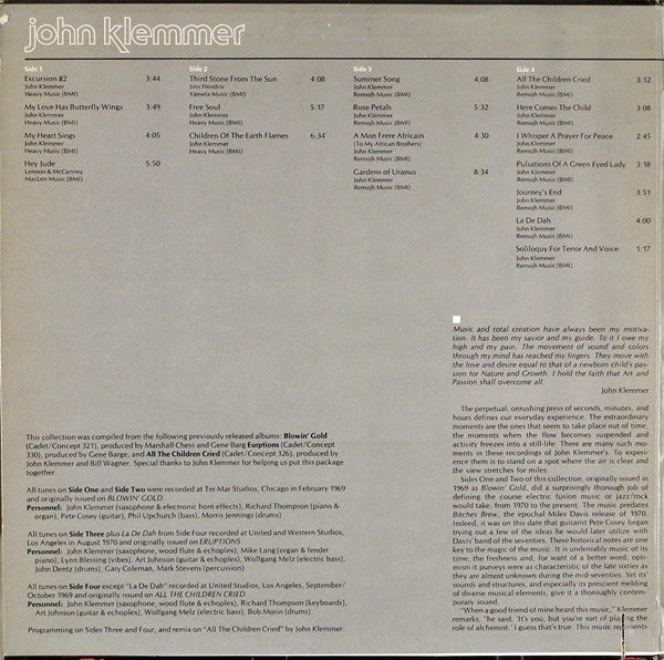 John Klemmer - Magic Moments (Vinyl) (2 LP) Image