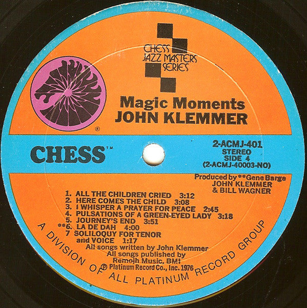 John Klemmer - Magic Moments (Vinyl) (2 LP) Image