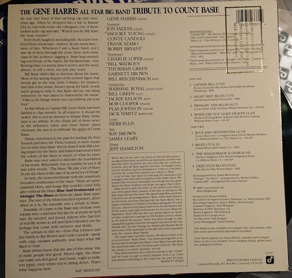 Gene Harris All Star Big Band, The - Tribute To Count Basie (Vinyl) Image