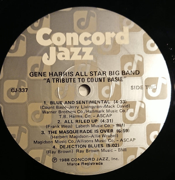 Gene Harris All Star Big Band, The - Tribute To Count Basie (Vinyl) Image