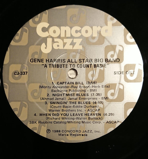 Gene Harris All Star Big Band, The - Tribute To Count Basie (Vinyl) Image