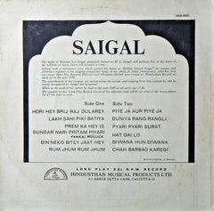 K. L. Saigal - The Melody Of Saigal / The Unforgettable (Vinyl) Image