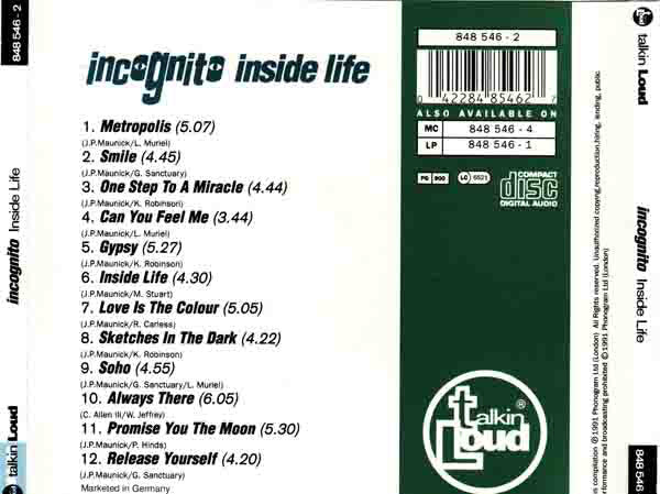 Incognito - Inside Life (CD) Image