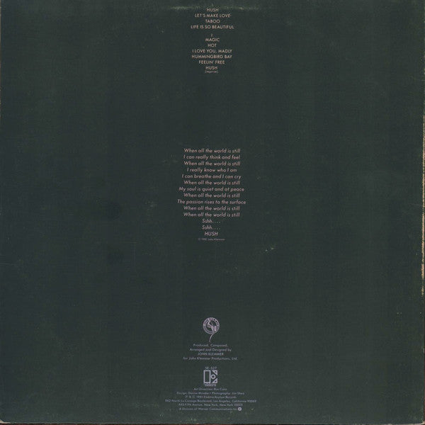 John Klemmer - Hush (Vinyl) Image