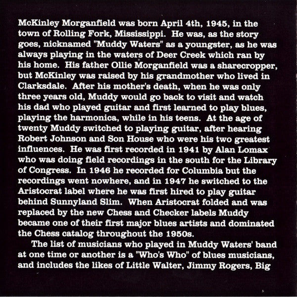 Muddy Waters - Chicago 1979 (CD) Image