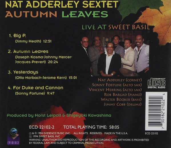 Nat Adderley Sextet - Autumn Leaves (CD) Image