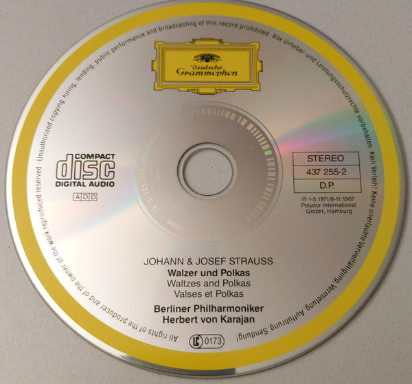 Johann Strauss Jr. & Josef StrauÃŸ - Berliner Philharmoniker, Herbert von Karajan - Walzer & Polkas â€¢ Valses & Polkas (CD) Image
