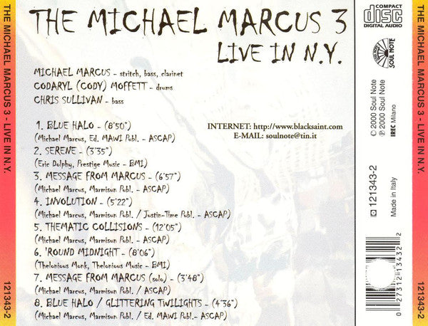 Michael Marcus 3, The - Live In N.Y. (CD) Image