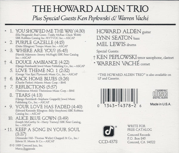 Howard Alden Trio, The - The Howard Alden Trio Plus Special Guests Ken Peplowski & Warren VachÃ© (CD) Image