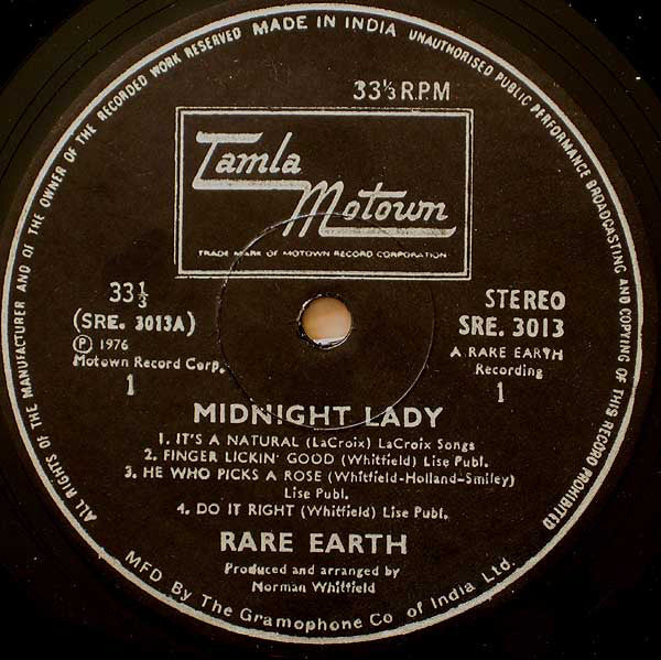 Rare Earth - Midnight Lady (Vinyl) Image