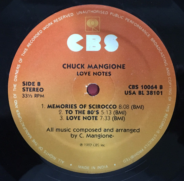 Chuck Mangione - Love Notes (Vinyl) Image