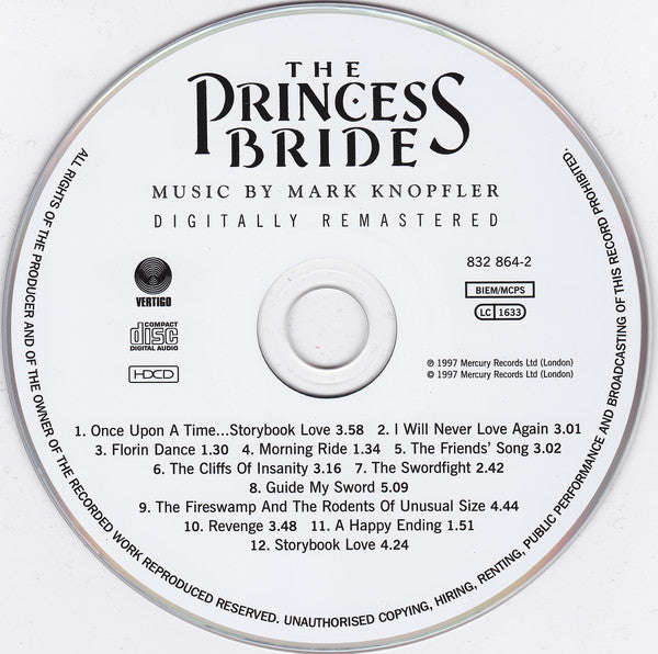 Mark Knopfler - The Princess Bride (CD) Image