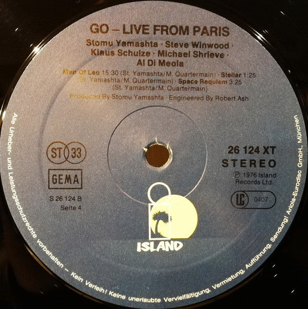 Stomu Yamashta's Go - Go Live From Paris (Vinyl) (2 LP) Image