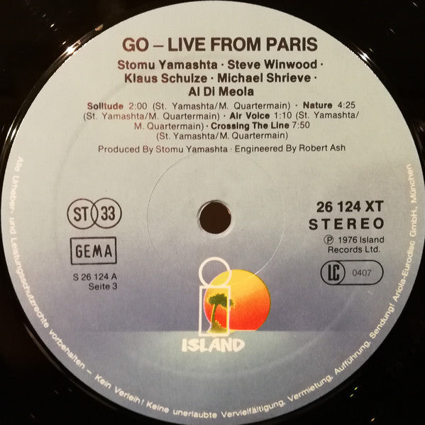 Stomu Yamashta's Go - Go Live From Paris (Vinyl) (2 LP) Image