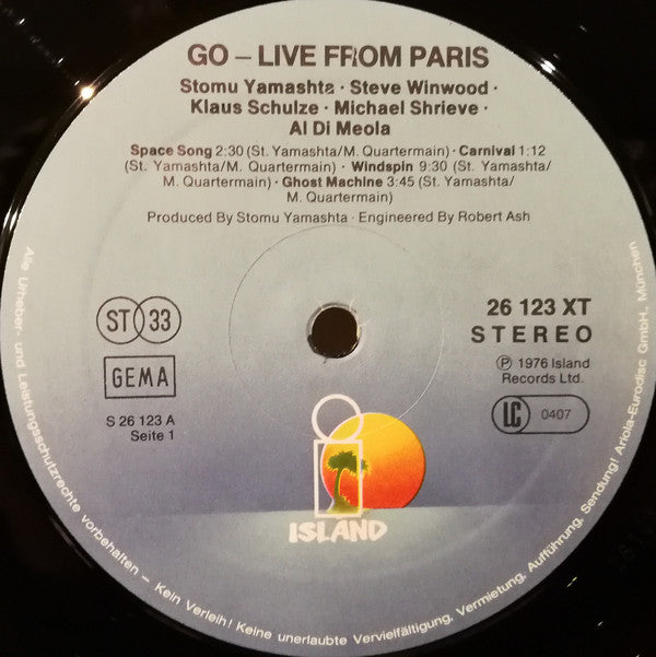 Stomu Yamashta's Go - Go Live From Paris (Vinyl) (2 LP) Image