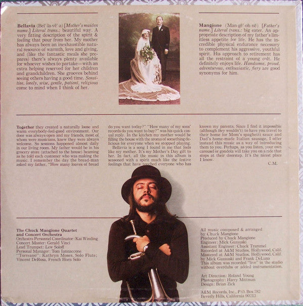 Chuck Mangione - Bellavia (Vinyl) Image
