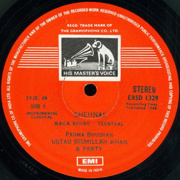 Bismillah Khan - Behag / Kalavathi (Vinyl) Image