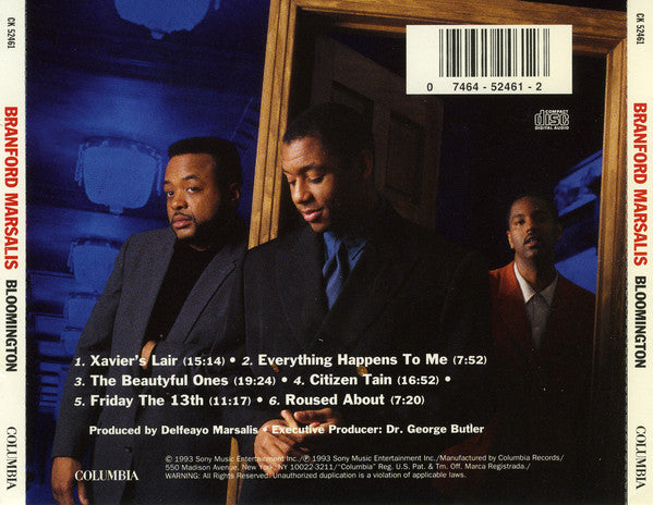 Branford Marsalis Trio, Branford Marsalis - Bloomington (CD) Image