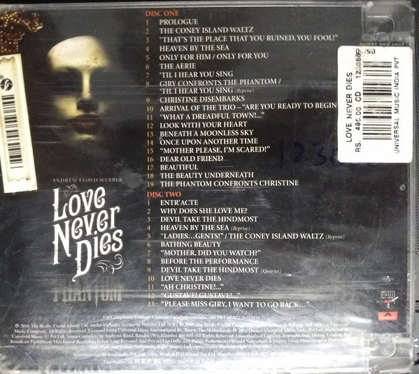 Andrew Lloyd Webber - Love Never Dies (CD) (2 CD) Image